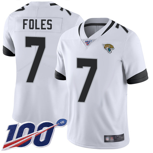Nike Jacksonville Jaguars #7 Nick Foles White Men Stitched NFL 100th Season Vapor Limited Jersey->jacksonville jaguars->NFL Jersey